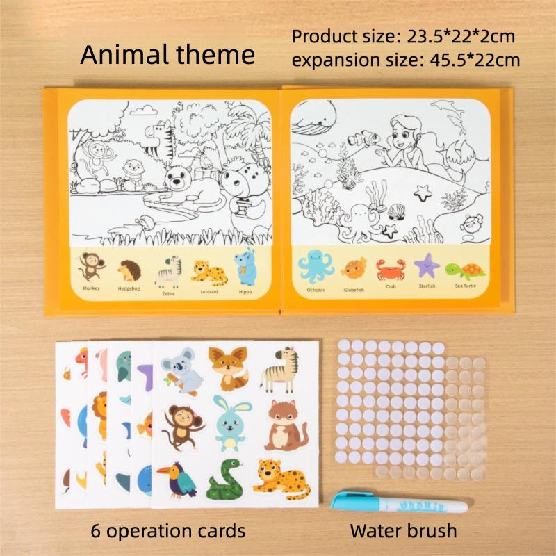 2-in-1 Children s Early Learning Toy: Water-based Drawing Book, Allows Repeated Drawing and Painting (Quiet Activity Book)
2-in-1 Children s Early Learning Toy: Water-based Drawing Book, Allows Repeated Drawing and Painting (Quiet Activity Book)