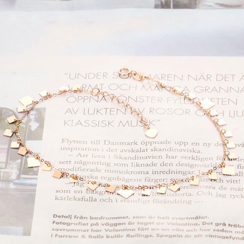 Starry Sky Russian Purple Gold Sparkling Sequin Anklet for Women - Rose Gold Plated 21+3CM Adjustable Chain
Starry Sky Russian Purple Gold Sparkling Sequin Anklet for Women - Rose Gold Plated 21+3CM Adjustable Chain