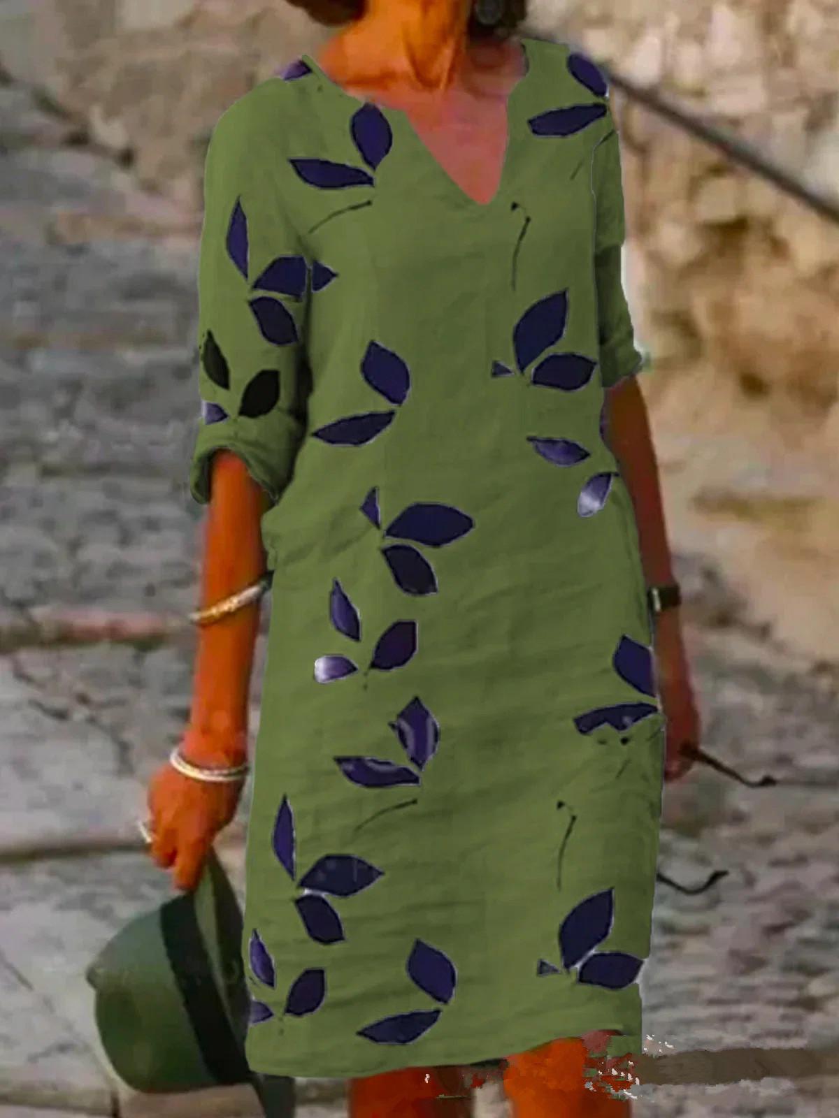 Платье-пуловер из хлопка и льна с принтом в европейском и американском ретро-стиле - Элегантная юбка средней длины L зелёный
Платье-пуловер из хлопка и льна с принтом в европейском и американском ретро-стиле - Элегантная юбка средней длины L зелёный