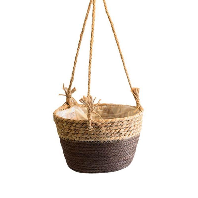 AEE4-Garden Hanging Planter Macrame Plant Storage Basket Jute Rope Woven Indoor Outdoor Flower Pot Holder
AEE4-Garden Hanging Planter Macrame Plant Storage Basket Jute Rope Woven Indoor Outdoor Flower Pot Holder