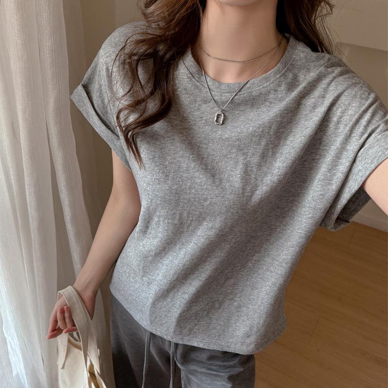 Women s Summer Korean Style Loose Batwing Sleeve T-Shirt Round Neck Short Sleeve Lazy Casual Simple Daily Wear Top L сірий
Women s Summer Korean Style Loose Batwing Sleeve T-Shirt Round Neck Short Sleeve Lazy Casual Simple Daily Wear Top L сірий