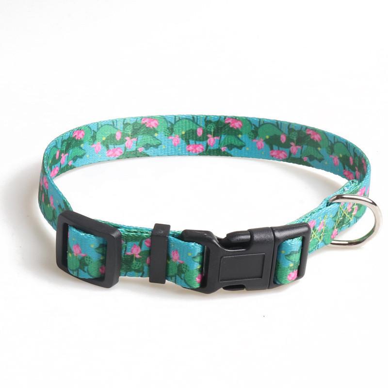 Trendy Pet Collar With Rose Pink Lotus And Black Floral Patterns Expandable StyleB
Trendy Pet Collar With Rose Pink Lotus And Black Floral Patterns Expandable StyleB