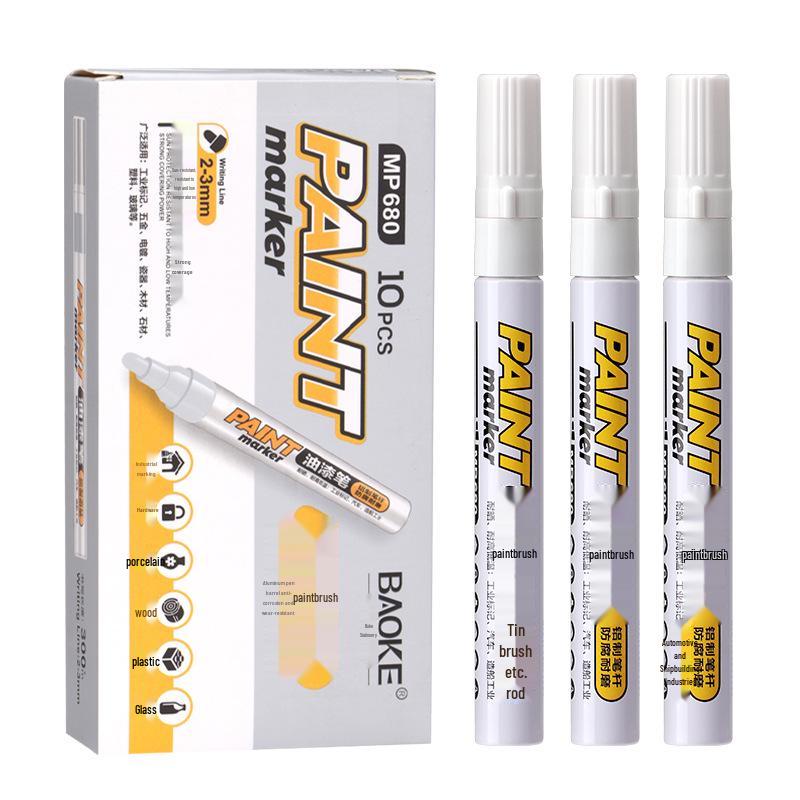 Bao Ke MP680 Waterproof Industrial Paint Marker - White & Gold Signature Pen белый
Bao Ke MP680 Waterproof Industrial Paint Marker - White & Gold Signature Pen белый