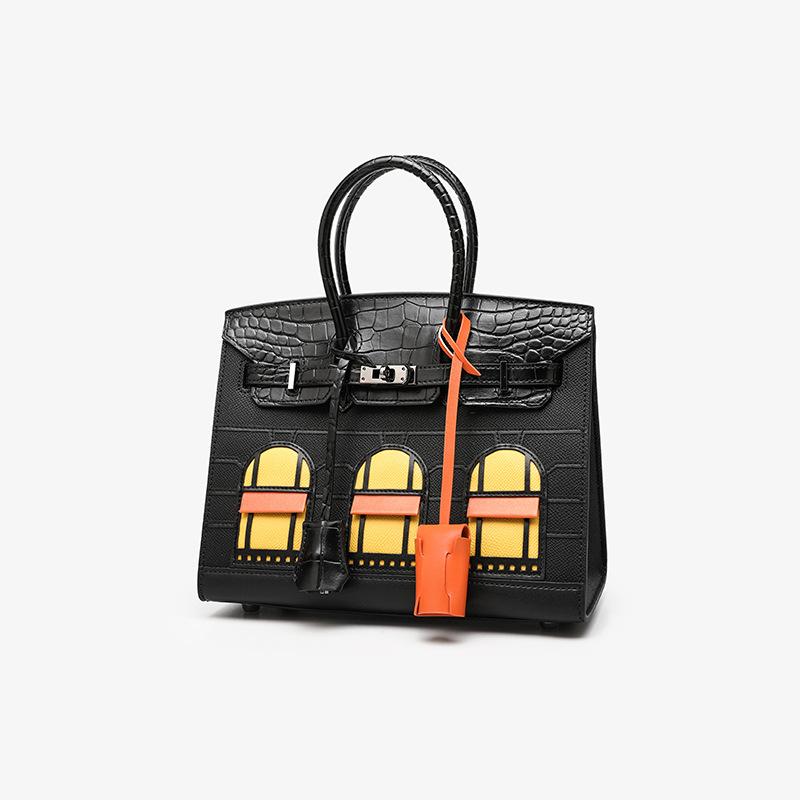 Niche leather platinum bag women s trend handbag casual versatile crocodile cowhide house bag pure cowhide 25x12x18.5CM чорний
Niche leather platinum bag women s trend handbag casual versatile crocodile cowhide house bag pure cowhide 25x12x18.5CM чорний