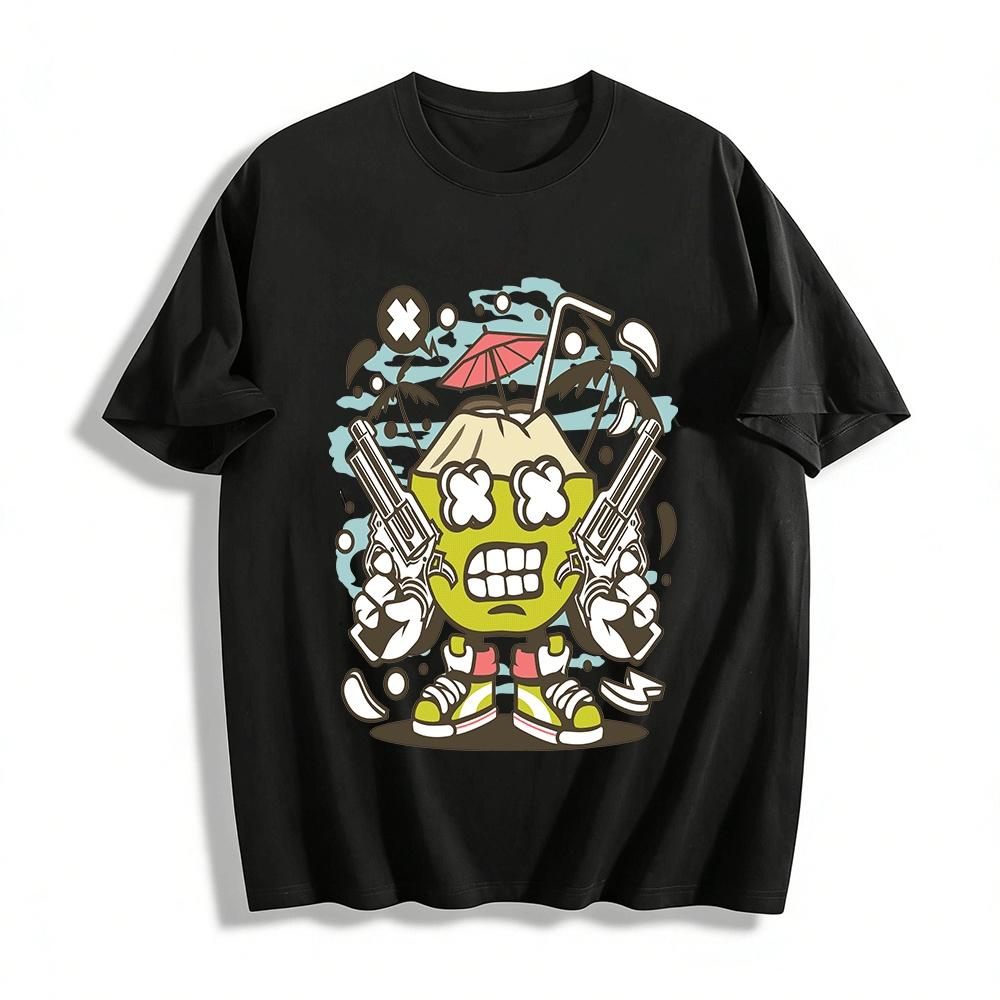 Funny Coconut With Guns Vacation Style Graphic Tee Pure cotton T-shirt XXS
Funny Coconut With Guns Vacation Style Graphic Tee Pure cotton T-shirt XXS