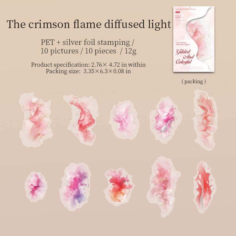 10 sheets Creative Watercolor smudging hot stamping Stickers hand tent DIY Scrapbooking Stickers Material Junk Journal Supplies
10 sheets Creative Watercolor smudging hot stamping Stickers hand tent DIY Scrapbooking Stickers Material Junk Journal Supplies