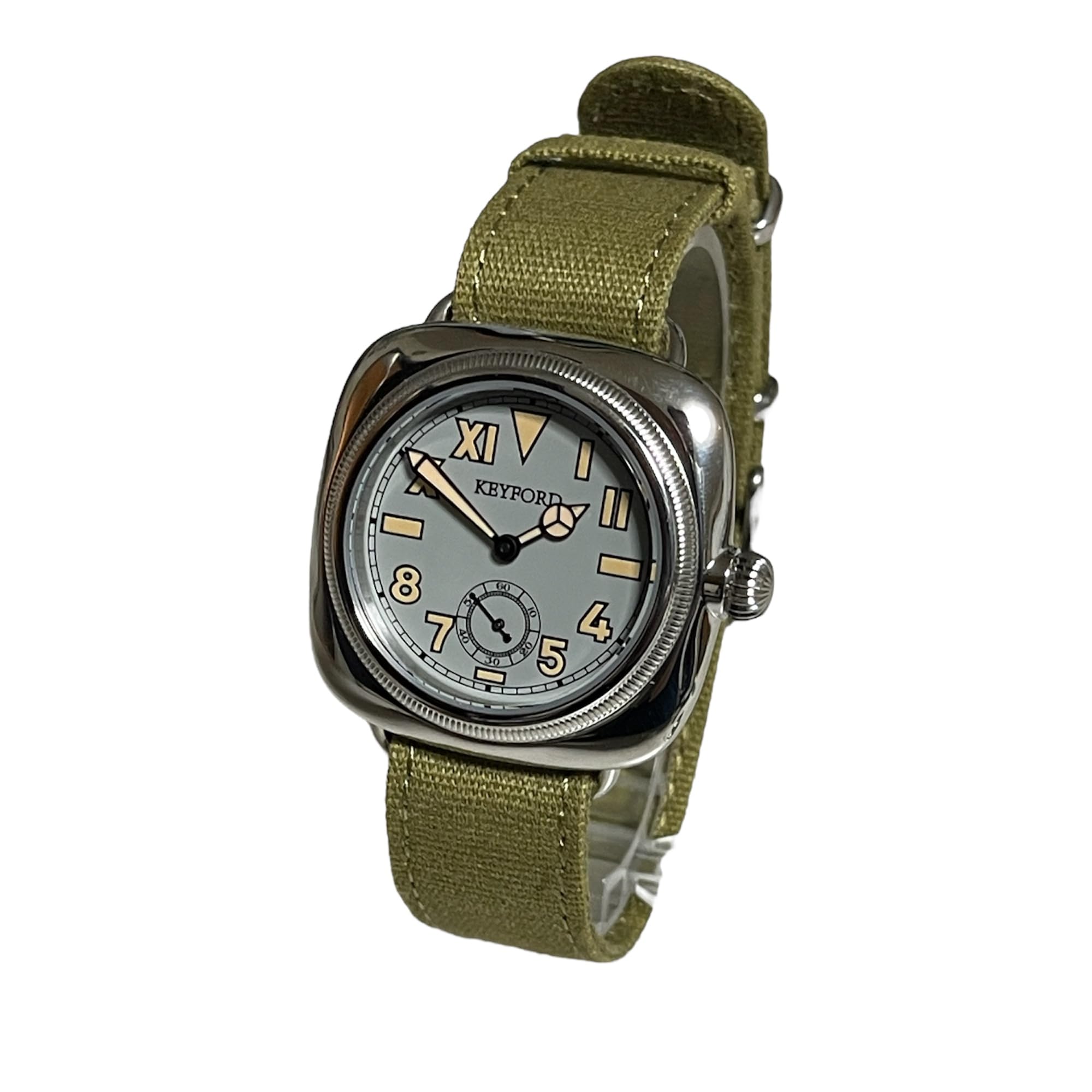 Военные часы Часы с калифорнийским циферблатом Дымчато-черные с зеленым тканевым ремешком M.R.M.W.
Военные часы Часы с калифорнийским циферблатом Дымчато-черные с зеленым тканевым ремешком M.R.M.W.