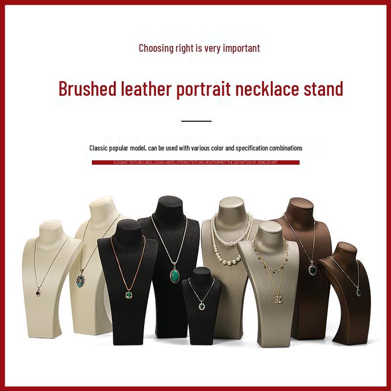 Brushed Leather Necklace Display Stand for Jewelry Showcasing Silver-14cm
Brushed Leather Necklace Display Stand for Jewelry Showcasing Silver-14cm