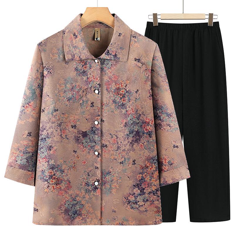 Seven-Sleeve Grandma Style Two-Piece Set: Summer Shirt and Pants for Middle-Aged & Elderly Women 5XL (145-160 jin)
Seven-Sleeve Grandma Style Two-Piece Set: Summer Shirt and Pants for Middle-Aged & Elderly Women 5XL (145-160 jin)