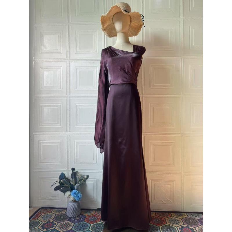 2025 Spring Luxury Soft Single Long Sleeve Silky Dress for Women L
2025 Spring Luxury Soft Single Long Sleeve Silky Dress for Women L