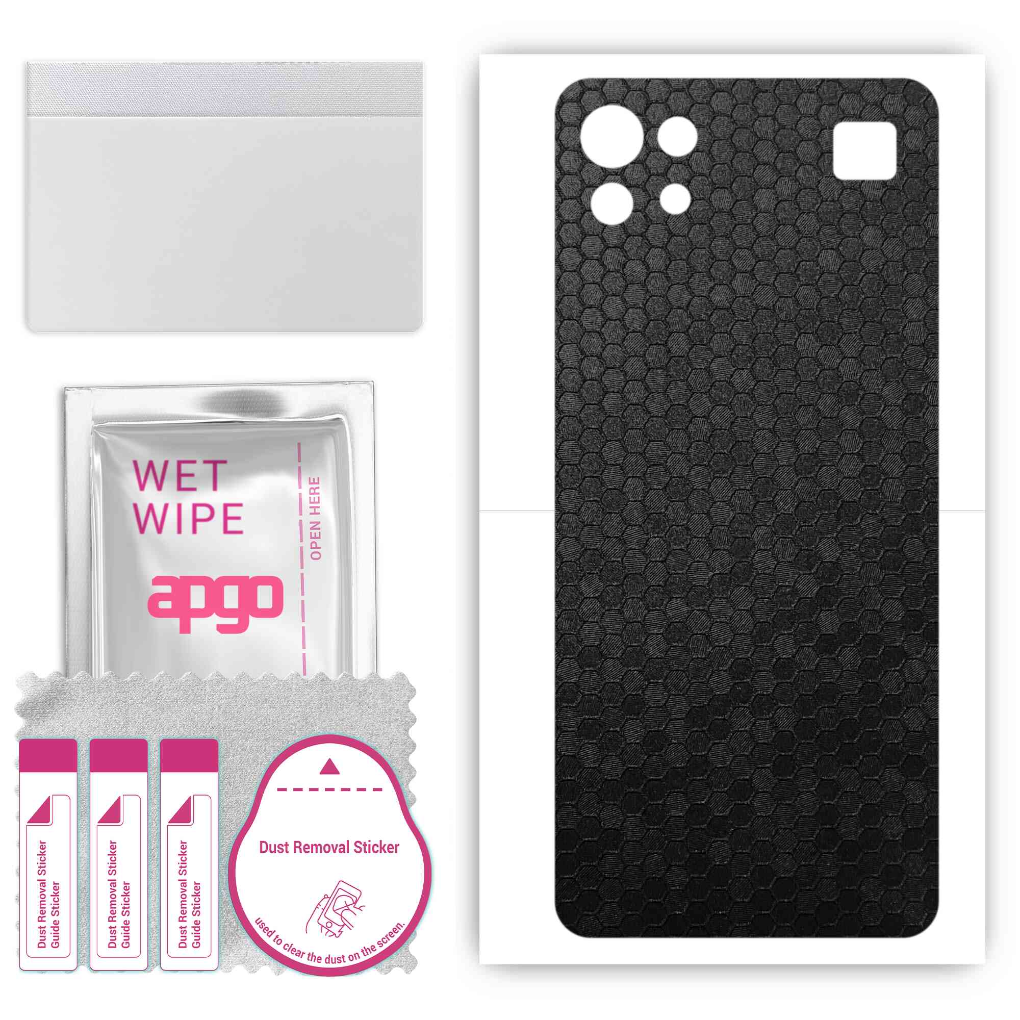 apgo Protective Skin Sticker for the back compatible with LG K92 5G, Wrap Film, Foil, Vinyl - Pattern Black Honeycomb
apgo Protective Skin Sticker for the back compatible with LG K92 5G, Wrap Film, Foil, Vinyl - Pattern Black Honeycomb