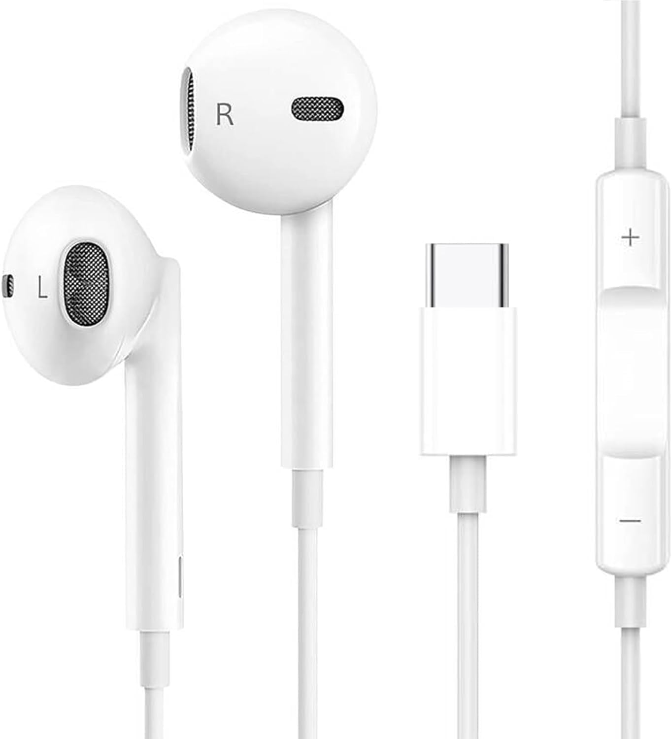 USB C Headphones for iPhone 17/17 Pro/16/16e/15 Pro Max/Plus, Type C Earbuds Wired Earphones (Microphone & Remote Control) Noise Cancelling for lPad
USB C Headphones for iPhone 17/17 Pro/16/16e/15 Pro Max/Plus, Type C Earbuds Wired Earphones (Microphone & Remote Control) Noise Cancelling for lPad