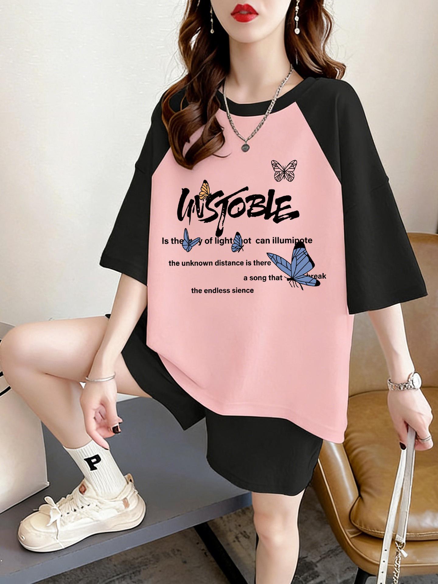 Plus Size Summer Pure Cotton Raglan Tee with Letter Print L рожевий/чорний
Plus Size Summer Pure Cotton Raglan Tee with Letter Print L рожевий/чорний