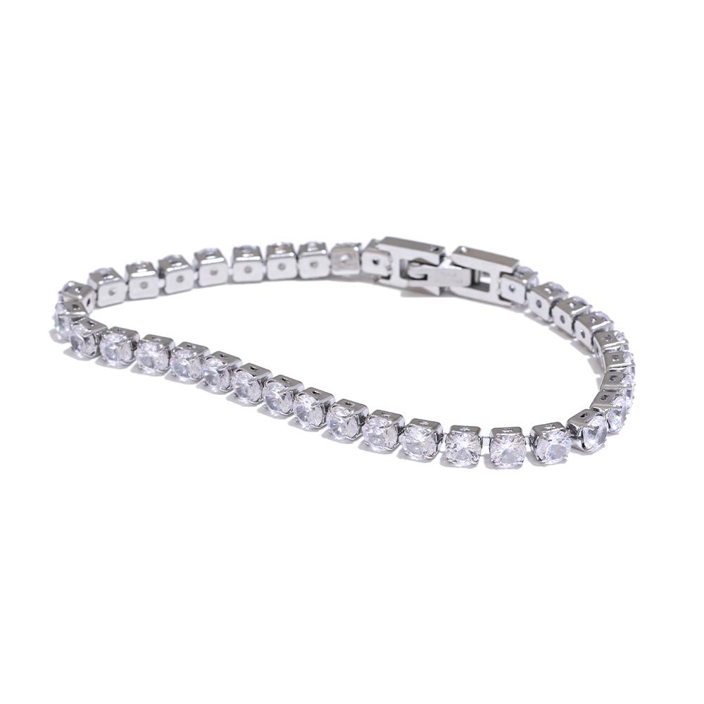 Yhpup 4mm High Quality Shiny Cubic Zirconia Chain Wrist Bracelet Bangle for Women Stainless Steel Exquisite Premium Jewelry New
Yhpup 4mm High Quality Shiny Cubic Zirconia Chain Wrist Bracelet Bangle for Women Stainless Steel Exquisite Premium Jewelry New