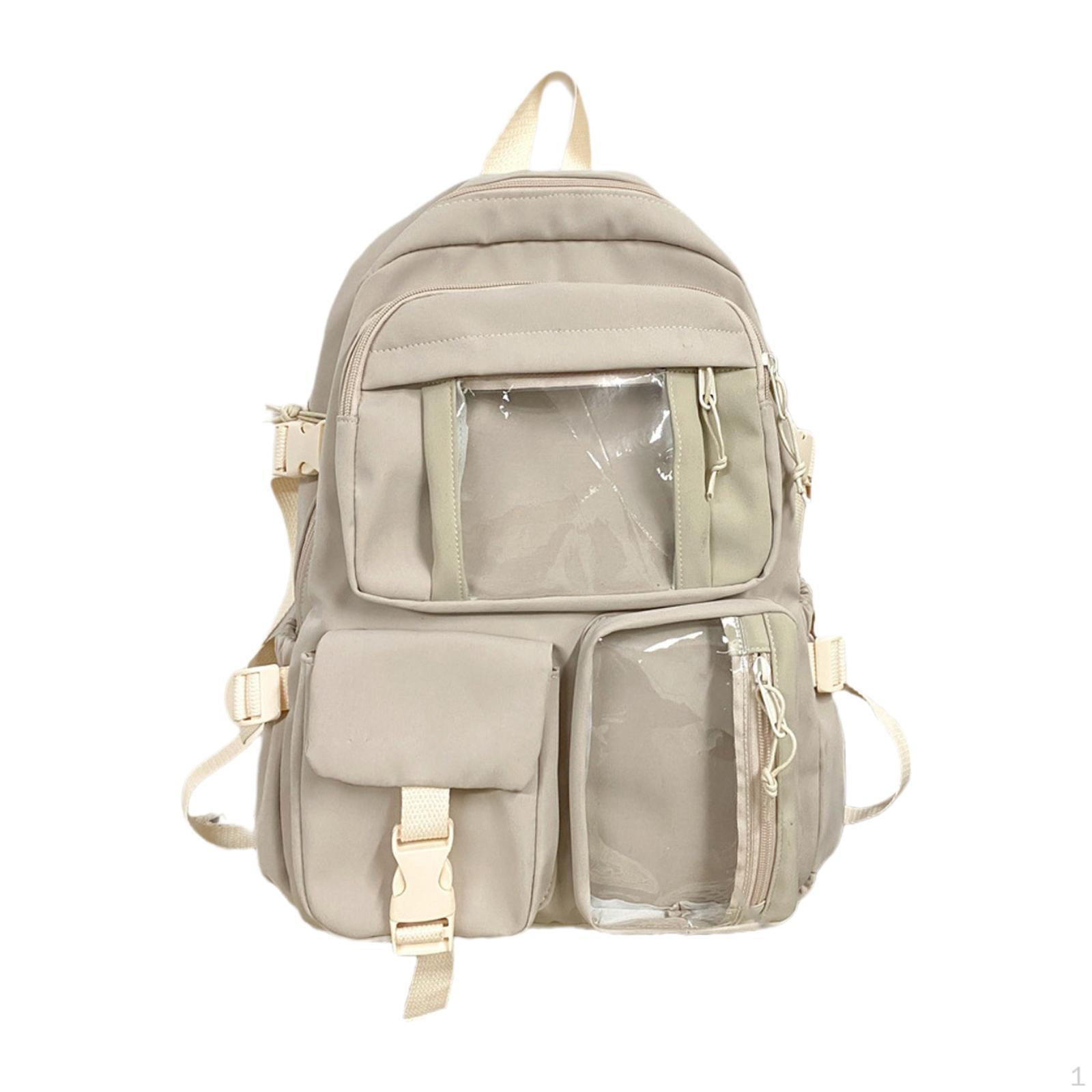 Рюкзак для девочек, модный, симпатичный, с несколькими карманами, повседневный рюкзак бежевый
Рюкзак для девочек, модный, симпатичный, с несколькими карманами, повседневный рюкзак бежевый