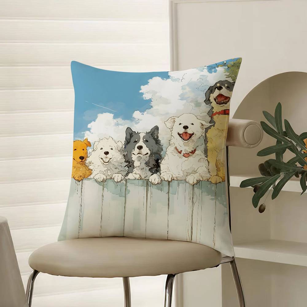 Cute Dog Invitation Play Pillow Case Comfort Sofa Bed Silky elegant Invisible zipper Decorative cushion cover 12x12Inch
Cute Dog Invitation Play Pillow Case Comfort Sofa Bed Silky elegant Invisible zipper Decorative cushion cover 12x12Inch