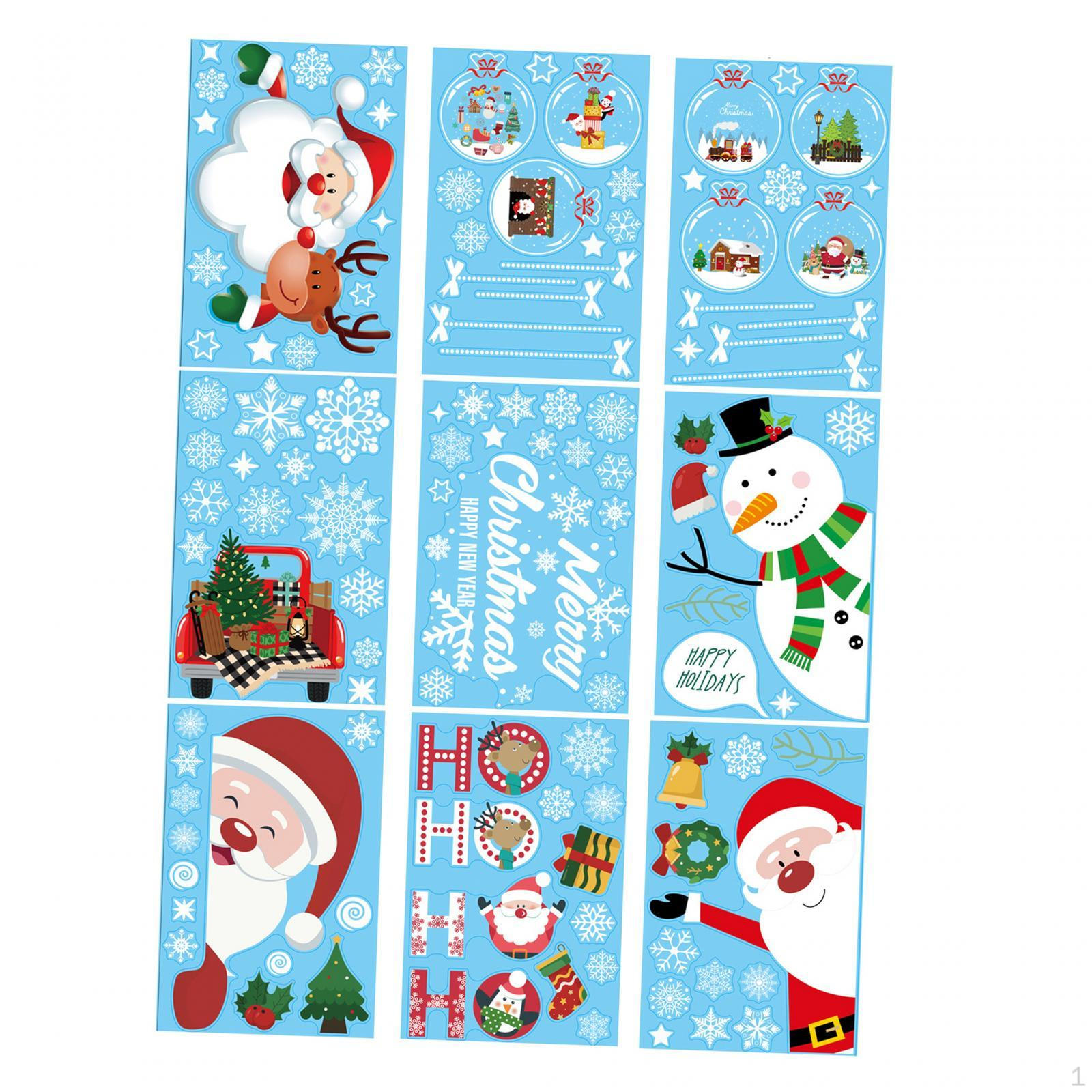 9x Static Window Stickers Easy Installation Santa Elk Snowman for Door Glass
9x Static Window Stickers Easy Installation Santa Elk Snowman for Door Glass