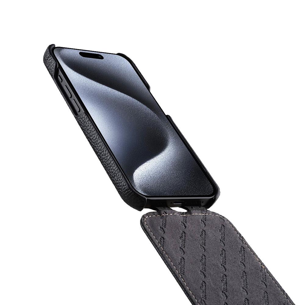 MELKCO For iPhone 15 Pro Case Litchi Texture Vertical Flip Genuine Cow Leather+PC Cover Black
MELKCO For iPhone 15 Pro Case Litchi Texture Vertical Flip Genuine Cow Leather+PC Cover Black