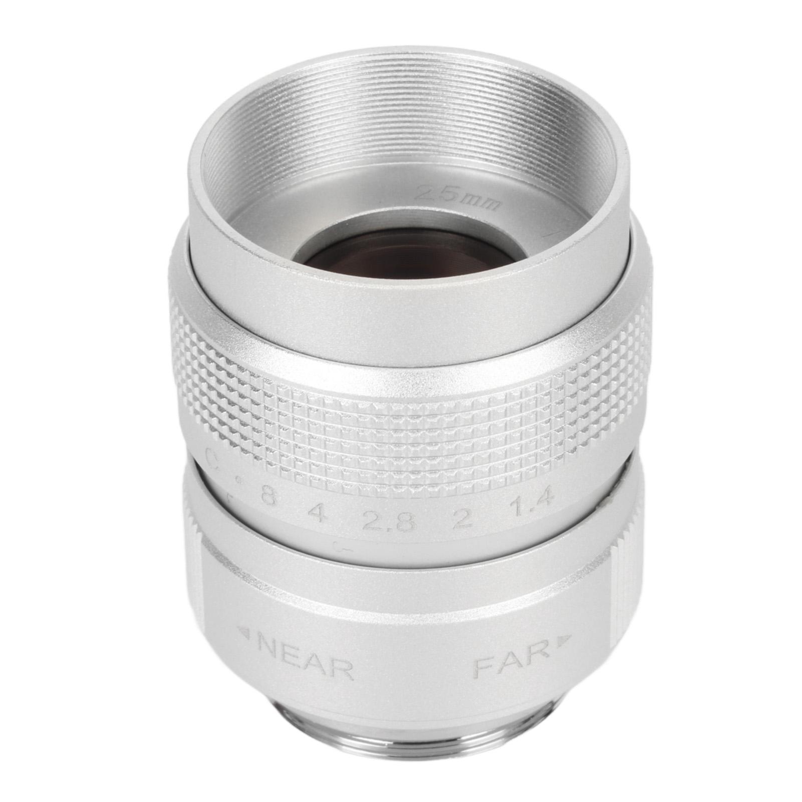 25mm F1.4 CCTV Lens Clear Efficient Light Conduction C Mount Camera Lens for Bar Shop Parking House Warehouse серебряный
25mm F1.4 CCTV Lens Clear Efficient Light Conduction C Mount Camera Lens for Bar Shop Parking House Warehouse серебряный