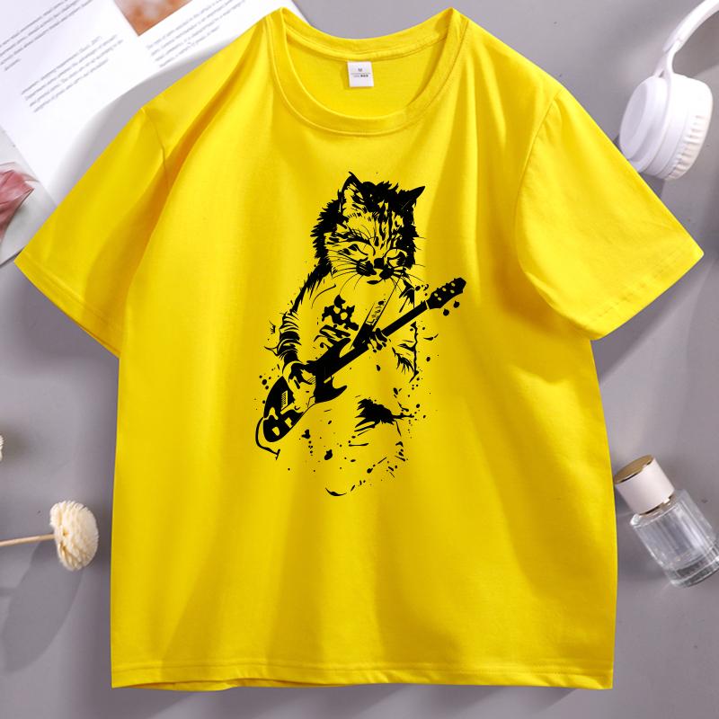 Rock Cat Guitar TShirt Funny Cat Lover Tshirt Unisex Women Trendy Print Casual Round Neck Short Sleeve T Shirt Cotton Breathable 4XL
Rock Cat Guitar TShirt Funny Cat Lover Tshirt Unisex Women Trendy Print Casual Round Neck Short Sleeve T Shirt Cotton Breathable 4XL