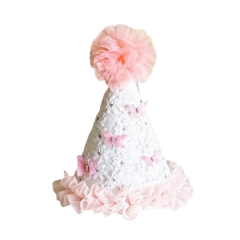 Sweet Baby Birthday Hat Tulle Mesh Infant Party Hat Feature Floral Lace Trim and Pleated Trim Decorations for Event 1
Sweet Baby Birthday Hat Tulle Mesh Infant Party Hat Feature Floral Lace Trim and Pleated Trim Decorations for Event 1