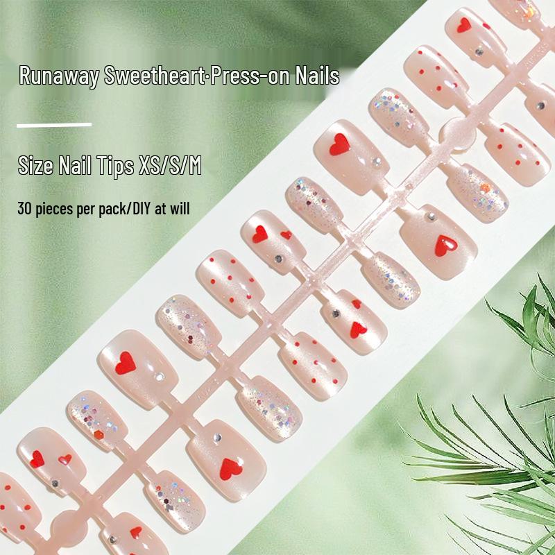 Douyin Hot Style Cat Eye Pink Heart Rhinestone Glitter Nail Patches - Sweetheart Collection, 30 Pieces
Douyin Hot Style Cat Eye Pink Heart Rhinestone Glitter Nail Patches - Sweetheart Collection, 30 Pieces