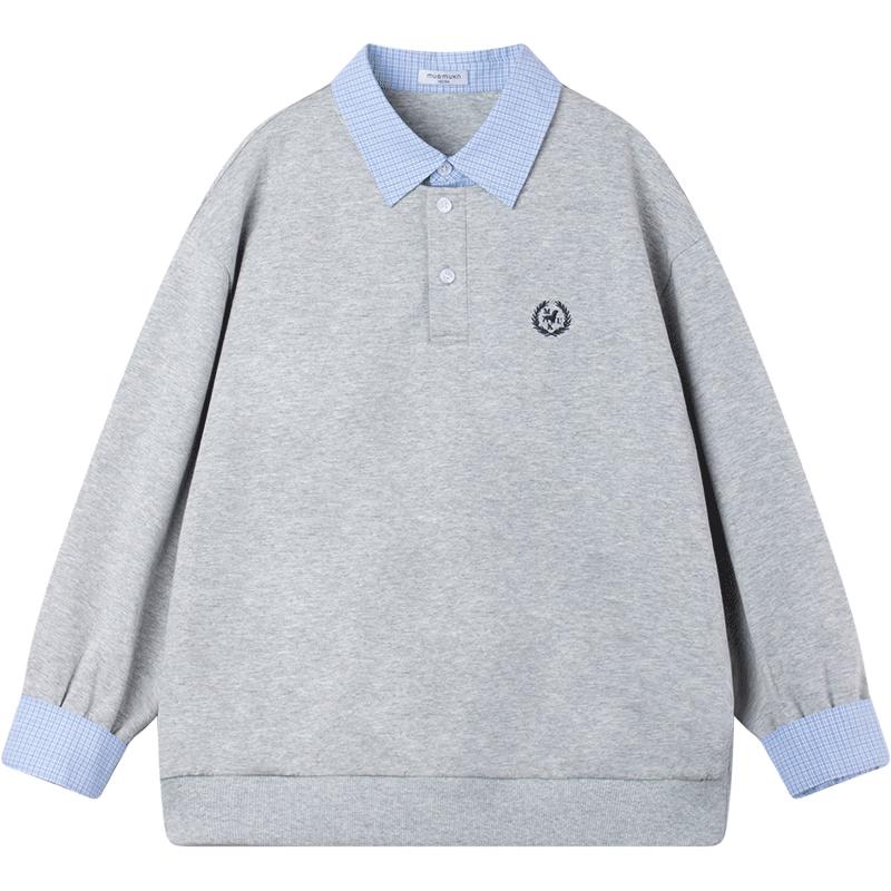 Mucmukn Kids Faux 2-Piece Plaid Collar Sweatshirt 110CM
Mucmukn Kids Faux 2-Piece Plaid Collar Sweatshirt 110CM