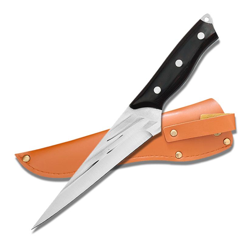 Нож из нержавеющей стали для разделки мяса, кухонный нож для мяса, острый нож для резки на открытом воздухе, для рыбалки, барбекю, с чехлом 6 inch
Нож из нержавеющей стали для разделки мяса, кухонный нож для мяса, острый нож для резки на открытом воздухе, для рыбалки, барбекю, с чехлом 6 inch