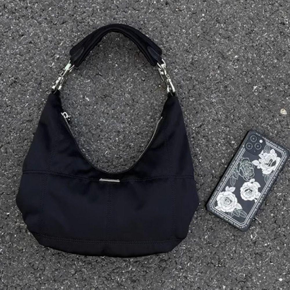 Korean Style Korean Style Hobo Bag Solid Color Black Handbag Portable Dumpling Bag Girls/Female
Korean Style Korean Style Hobo Bag Solid Color Black Handbag Portable Dumpling Bag Girls/Female