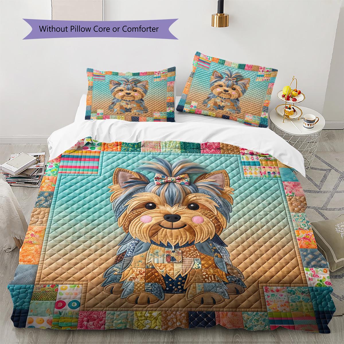 Dog Patchwork Art Pattern Bedding Set Quilt Cover Pillowcase Home Decor Gift (1 * duvet cover + 2 * pillowcase, without core) 135x200cm
Dog Patchwork Art Pattern Bedding Set Quilt Cover Pillowcase Home Decor Gift (1 * duvet cover + 2 * pillowcase, without core) 135x200cm
