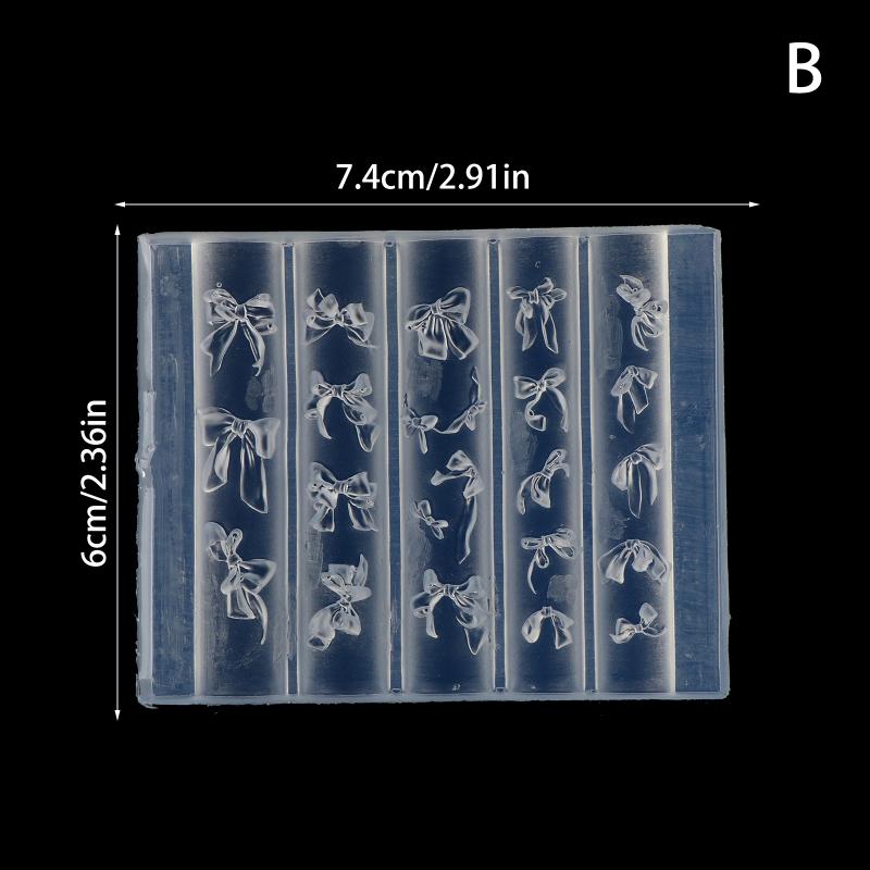 3D Bowknot Silicone Nail Art Molds Multiple Ribbon Lace Bows Shaping Mould for DIY Gel Acrylic Saloon Home Nail Design
3D Bowknot Silicone Nail Art Molds Multiple Ribbon Lace Bows Shaping Mould for DIY Gel Acrylic Saloon Home Nail Design