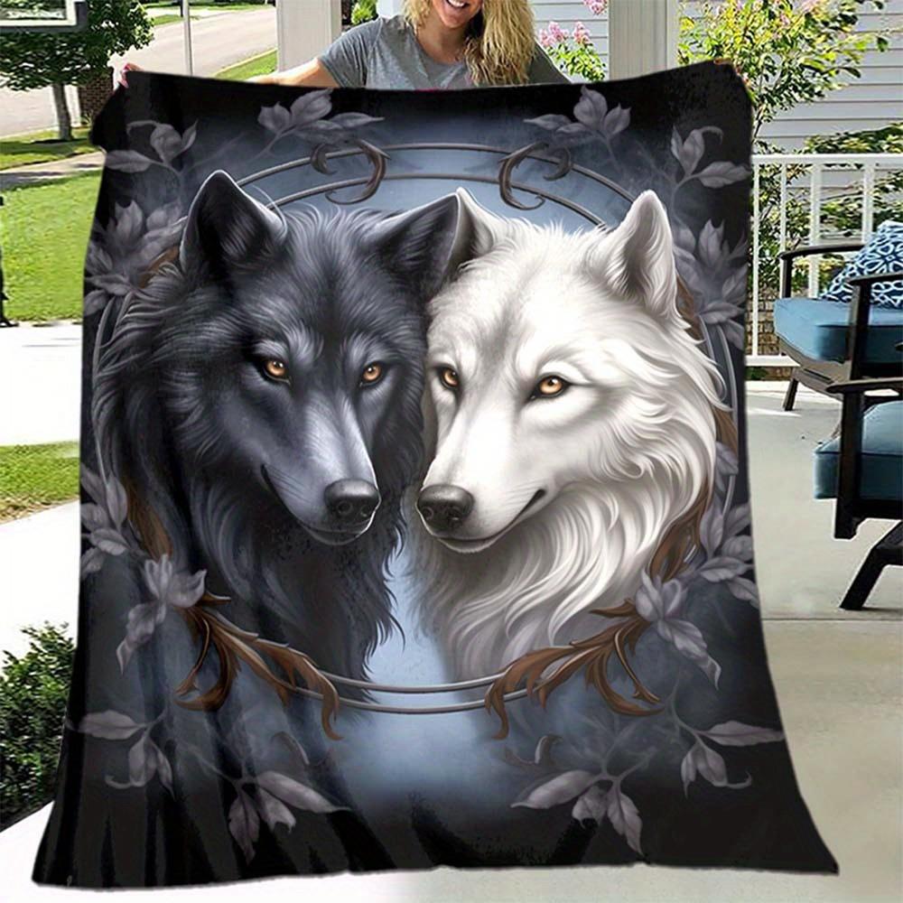 VIKAMA Black and White Wolf Flannel Blanket Comfortable and Soft Pet Blanket Sofa, Office, Camping Cover Blanket Holiday Gift 75X90CM
VIKAMA Black and White Wolf Flannel Blanket Comfortable and Soft Pet Blanket Sofa, Office, Camping Cover Blanket Holiday Gift 75X90CM