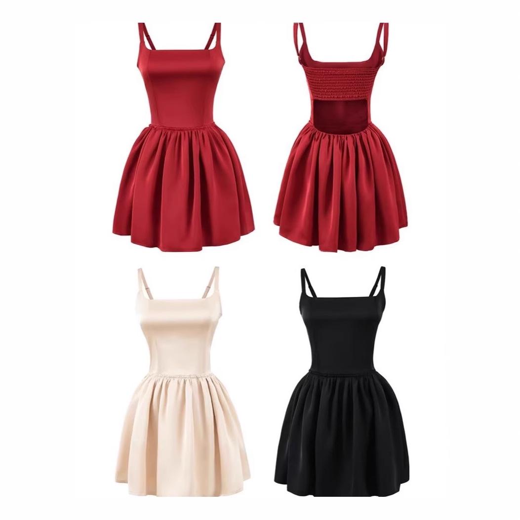 Women s European & American Style Backless Satin Slip Dress - High Waist, Slimming A-line Fashion S
Women s European & American Style Backless Satin Slip Dress - High Waist, Slimming A-line Fashion S