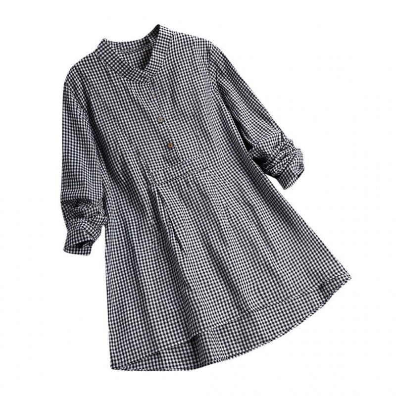 Plaid Stand Collar Long Sleeve Pullover Top for Women 2026 3XL
Plaid Stand Collar Long Sleeve Pullover Top for Women 2026 3XL