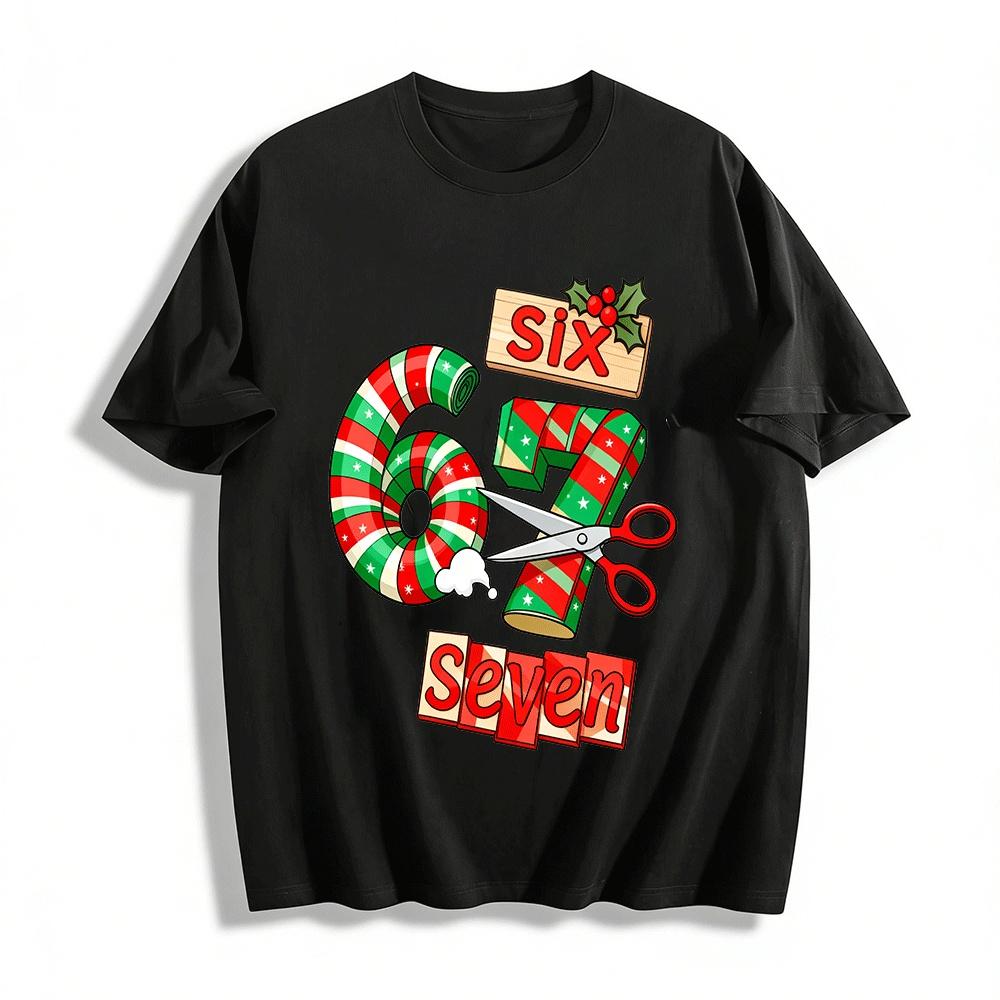 Christmas Fun Number Cut Six To Seven Print Casual T-Shirt Pure cotton T-shirt XXS
Christmas Fun Number Cut Six To Seven Print Casual T-Shirt Pure cotton T-shirt XXS