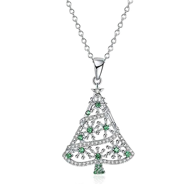 Huitan Christmas Tree Design Women Necklace with Green Cubic Zirconia Luxury Silver Color Necklace Fancy Gift Statement 40CM 5CM
Huitan Christmas Tree Design Women Necklace with Green Cubic Zirconia Luxury Silver Color Necklace Fancy Gift Statement 40CM 5CM