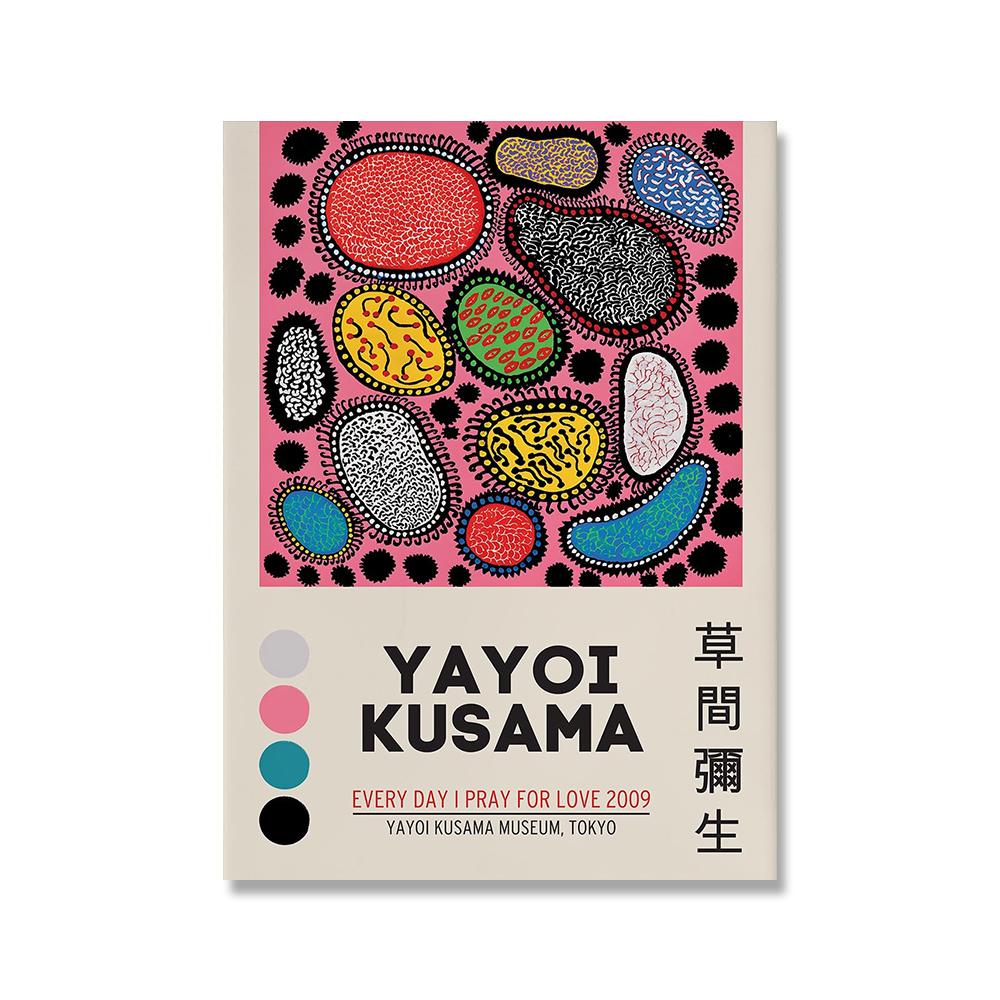 Yayoi Kusama Виставка японського сучасного мистецтва Картина на полотні Плакат Сучасні квіти Гарбуз Крапки Очі Домашній декор для стін Принти 40x50cm No Framed
Yayoi Kusama Виставка японського сучасного мистецтва Картина на полотні Плакат Сучасні квіти Гарбуз Крапки Очі Домашній декор для стін Принти 40x50cm No Framed