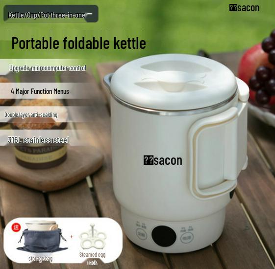 Direct Supply ShuaiKang Portable Electric Kettle: Foldable Stainless Steel Travel Hot Water Cup Standard
Direct Supply ShuaiKang Portable Electric Kettle: Foldable Stainless Steel Travel Hot Water Cup Standard