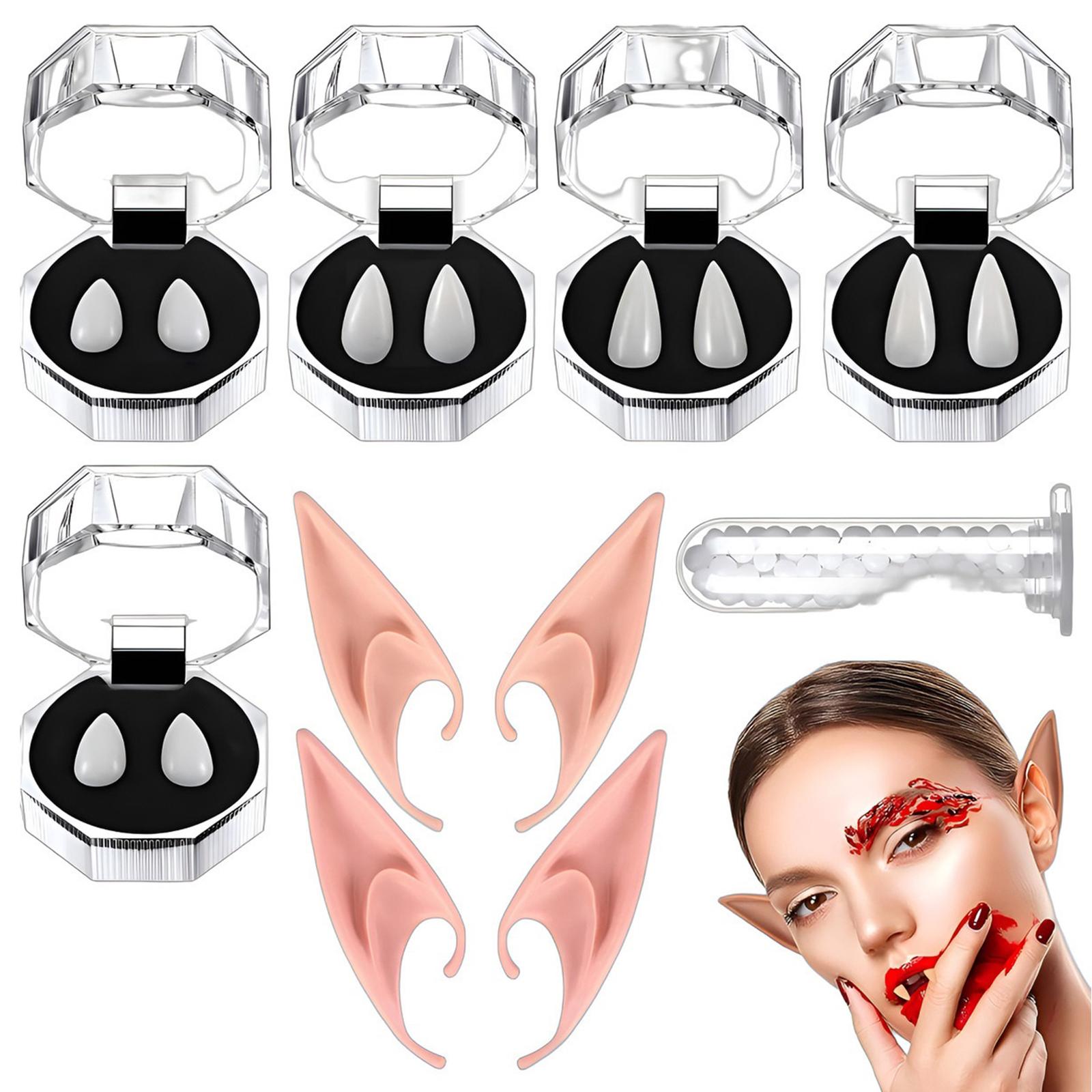 Makeup party pranks, elf ears, vampire dentures, Halloween costumes
Makeup party pranks, elf ears, vampire dentures, Halloween costumes