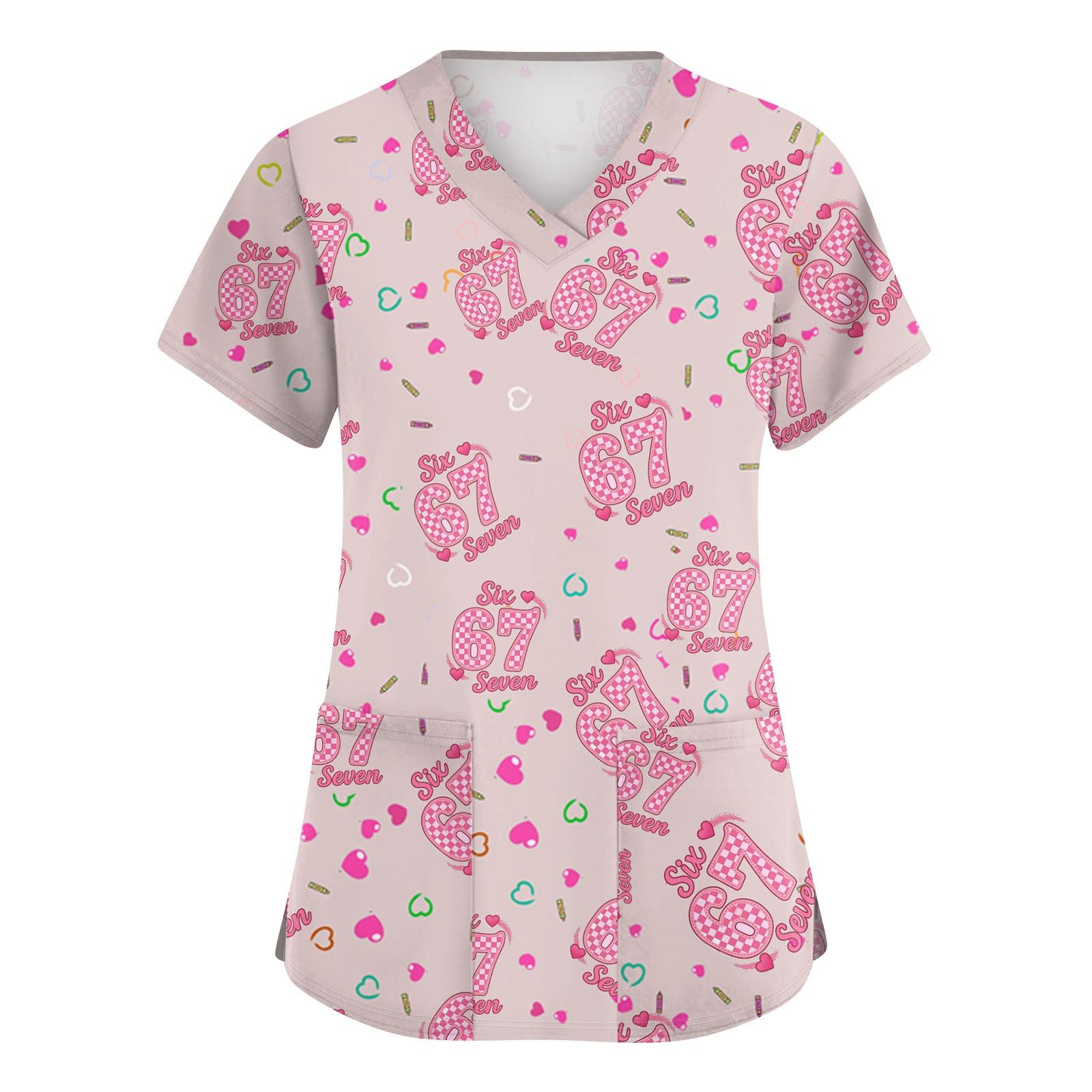 Женская милая блузка с принтом бантиков, рабочая одежда, V-образный вырез, двойной слой, карманы, базовая, с коротким рукавом, пуловер L розовый
Женская милая блузка с принтом бантиков, рабочая одежда, V-образный вырез, двойной слой, карманы, базовая, с коротким рукавом, пуловер L розовый