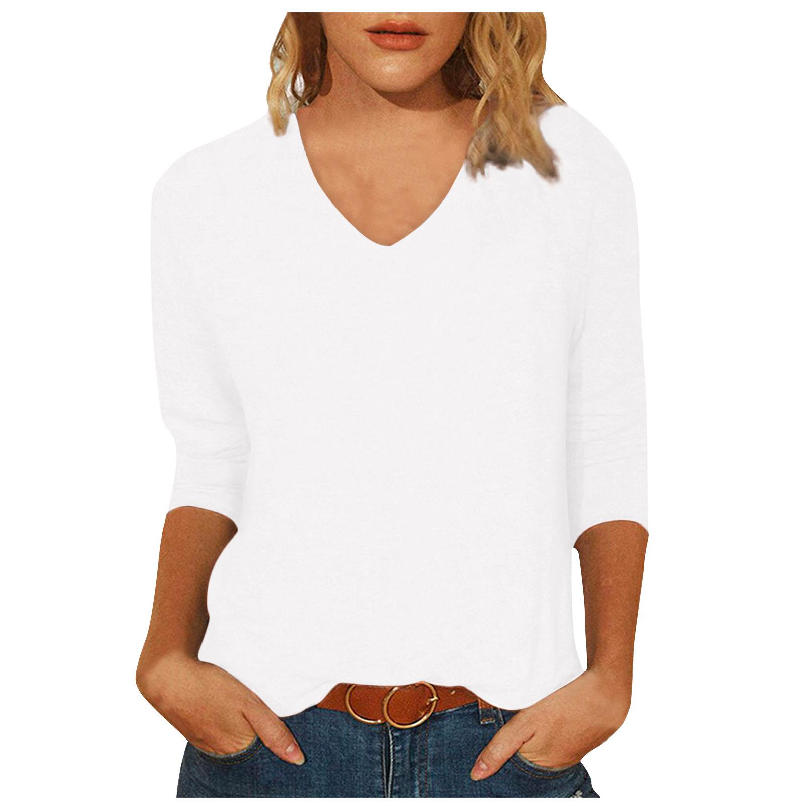 Women s Casual V-Neck 3/4 Sleeve T-Shirt Top Spot S белый
Women s Casual V-Neck 3/4 Sleeve T-Shirt Top Spot S белый