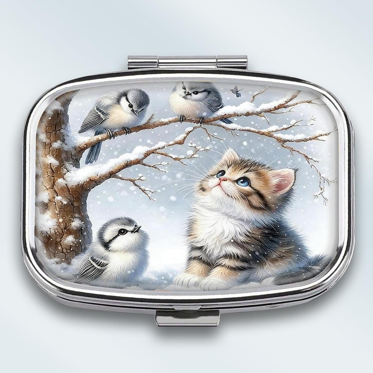 Portable Pill Box with 2 Compartments, Mini Metal Medicine Organizer Case, Cute Printed Pill Container for Vitamins, Pills, Jewelry, Travel, Daily Use різнокольоровий
Portable Pill Box with 2 Compartments, Mini Metal Medicine Organizer Case, Cute Printed Pill Container for Vitamins, Pills, Jewelry, Travel, Daily Use різнокольоровий