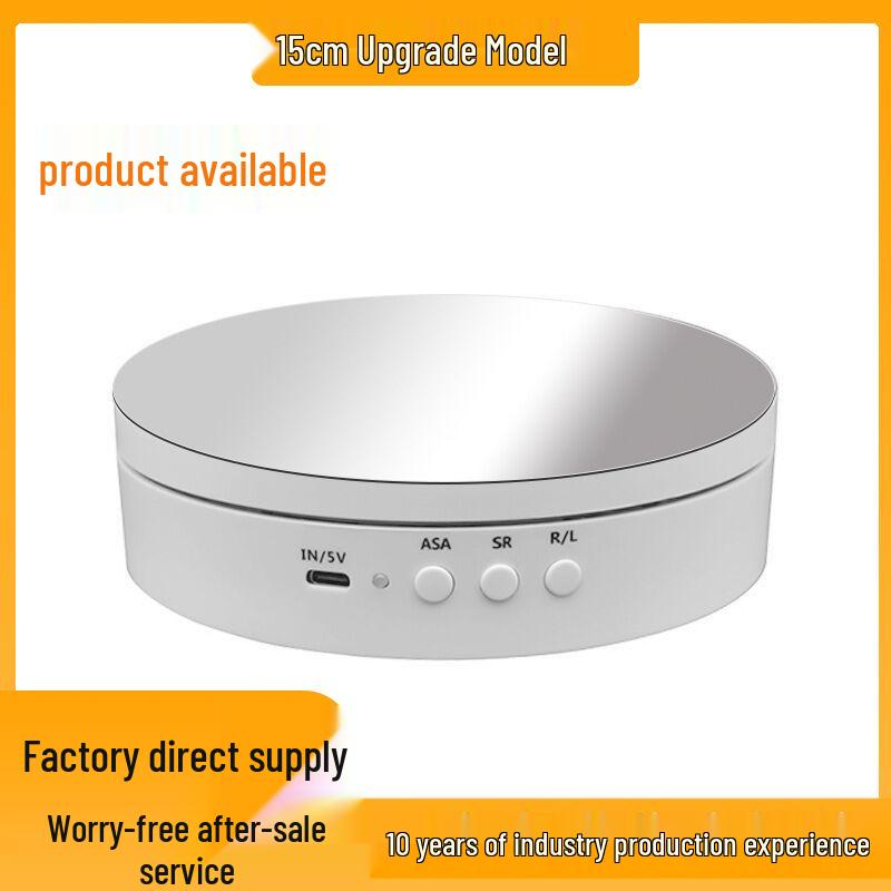 15cm Electric Rotating Display Stand for Jewelry and Model Photography Matte Black
15cm Electric Rotating Display Stand for Jewelry and Model Photography Matte Black