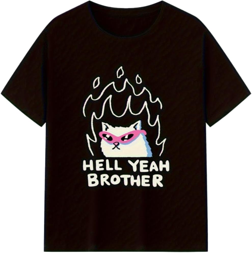 Hell Yeah Brother Cat Woodland Mens Oversized T-Shirt- 100% Cotton Retro Graphic Tee with Flaming Cat& Fashion Glasses Design S разноцветный
Hell Yeah Brother Cat Woodland Mens Oversized T-Shirt- 100% Cotton Retro Graphic Tee with Flaming Cat& Fashion Glasses Design S разноцветный