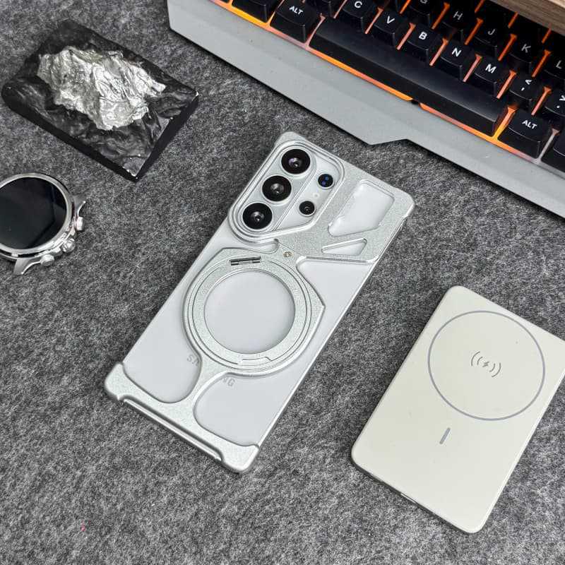 Universal Metal Phone Case for Samsung S26 Ultra - Magnetic Rotating Stand with Heat Dissipation S25 Ultra
Universal Metal Phone Case for Samsung S26 Ultra - Magnetic Rotating Stand with Heat Dissipation S25 Ultra