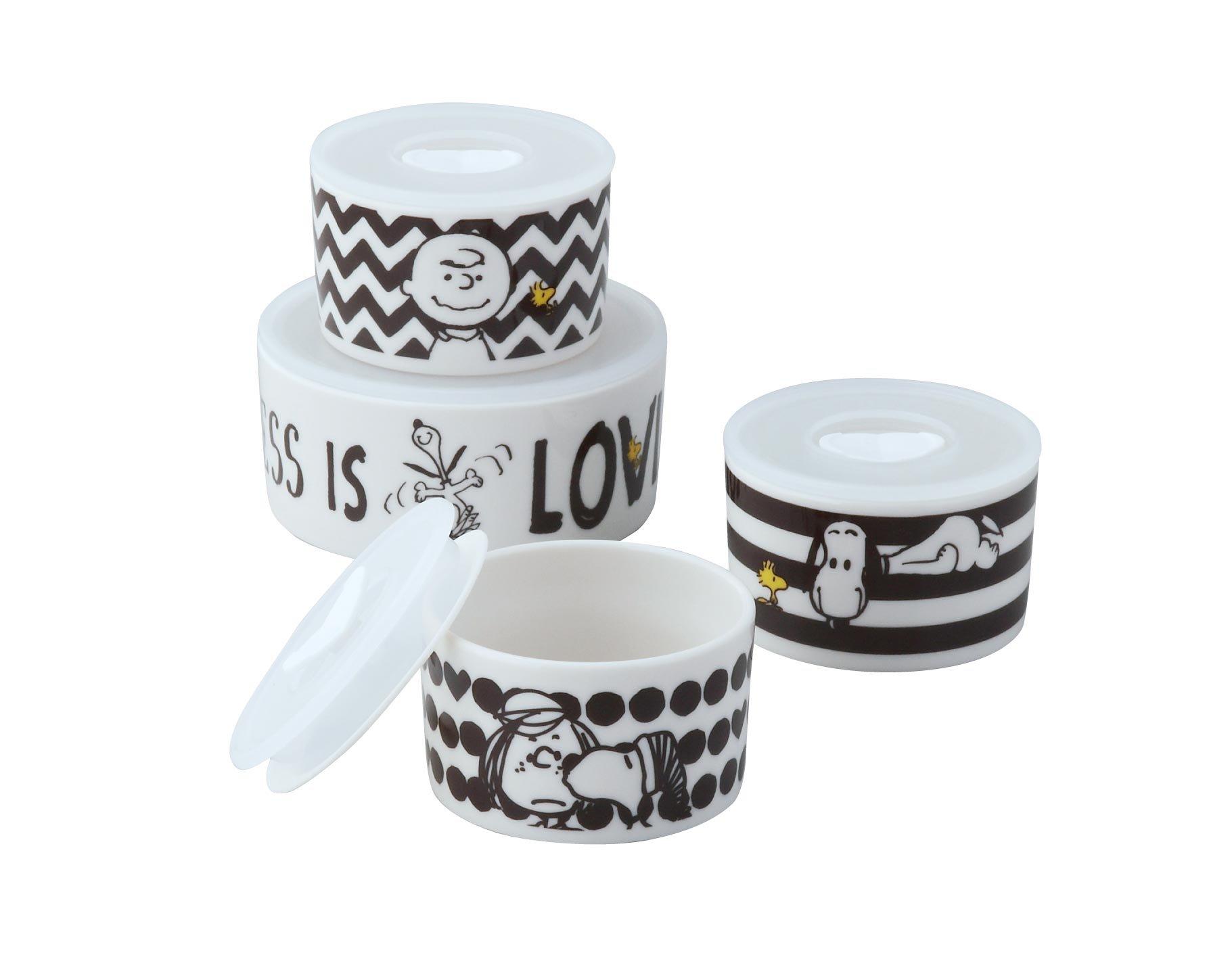 Yamaka Shoten SNOOPY Monotone Canister Storage Container Range Pack Diameter 13cm x 1 Small Diameter x 4 Piece Tableware Set Adult Design Tableware
Yamaka Shoten SNOOPY Monotone Canister Storage Container Range Pack Diameter 13cm x 1 Small Diameter x 4 Piece Tableware Set Adult Design Tableware