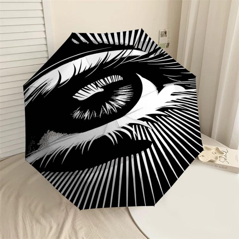 1pc eye pattern Automatic Open/Close Umbrella Compact Folding Umbrella with 8-Rib Shaft for Women/Men, Elegant Birthday1132S
1pc eye pattern Automatic Open/Close Umbrella Compact Folding Umbrella with 8-Rib Shaft for Women/Men, Elegant Birthday1132S
