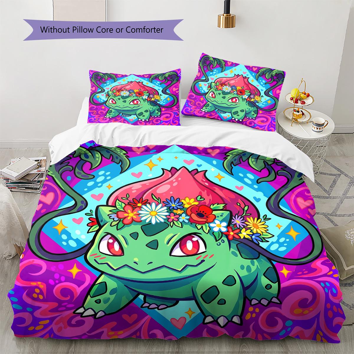 Bulbasaur Pattern Bedding Quilt Set Quilt Cover Pillowcase Home Decoration Birthday Gift (1 * duvet cover + 2 * pillowcase, without core) 135x200cm
Bulbasaur Pattern Bedding Quilt Set Quilt Cover Pillowcase Home Decoration Birthday Gift (1 * duvet cover + 2 * pillowcase, without core) 135x200cm