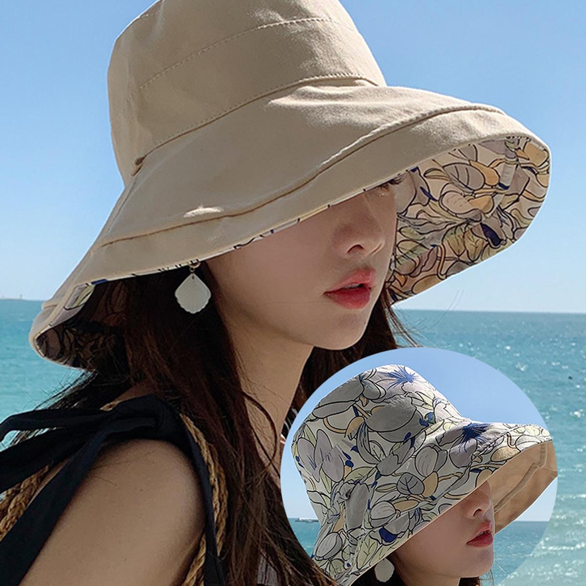 Double-Sided Bucket Hat For Women,Summer Sun Protection Full Face With Windproof Rope Flower Print Wide Brim Fisherman Hats бежевый
Double-Sided Bucket Hat For Women,Summer Sun Protection Full Face With Windproof Rope Flower Print Wide Brim Fisherman Hats бежевый