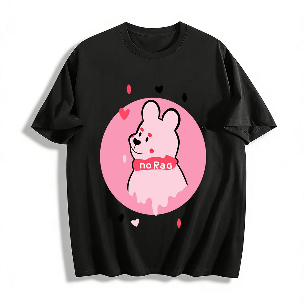 Cute Melted Pink Bear Print T-Shirt Casual No Rag Theme Loose Crewneck Top For Daily Wear Pure cotton T-shirt XXS
Cute Melted Pink Bear Print T-Shirt Casual No Rag Theme Loose Crewneck Top For Daily Wear Pure cotton T-shirt XXS